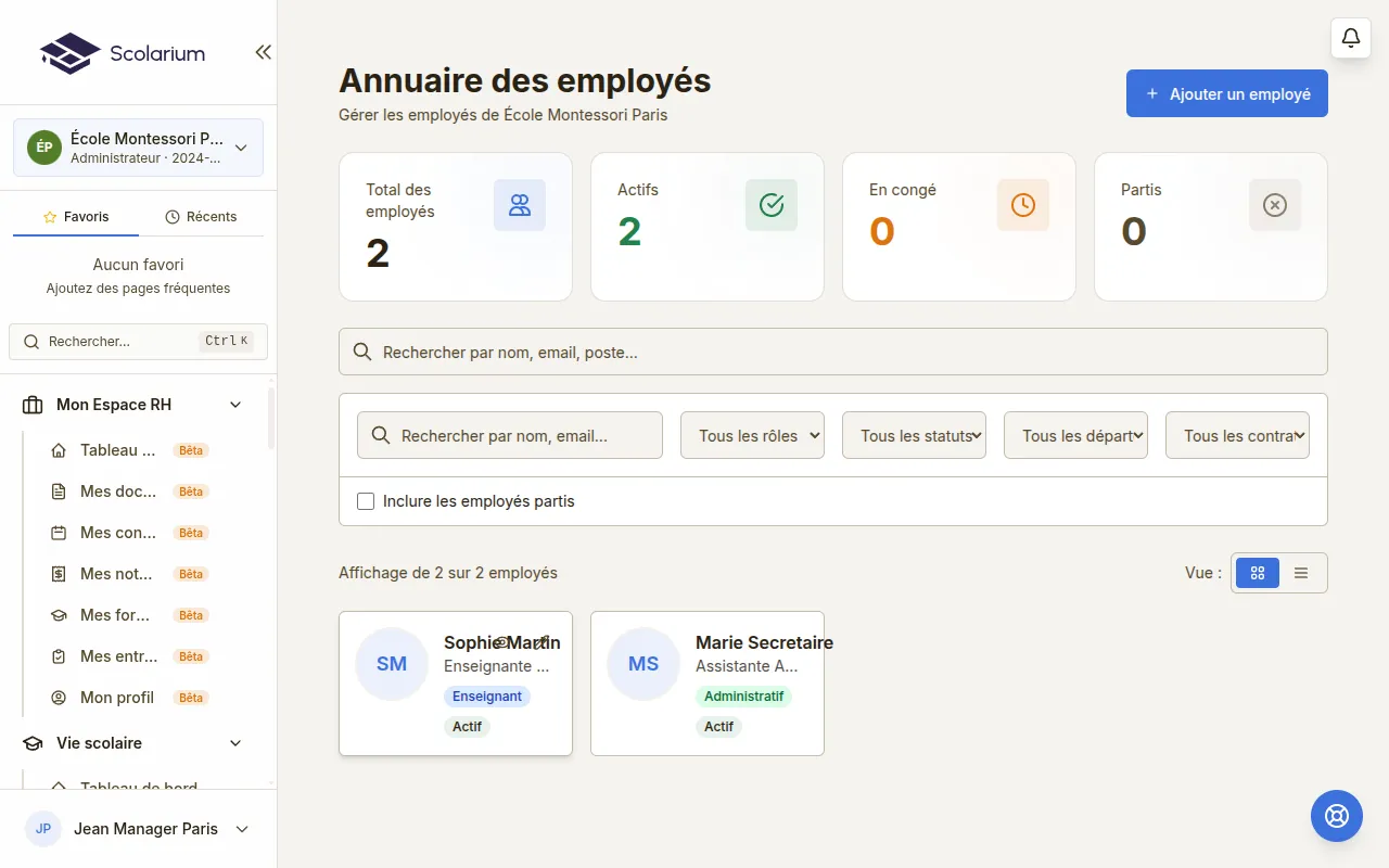 Annuaire des employés